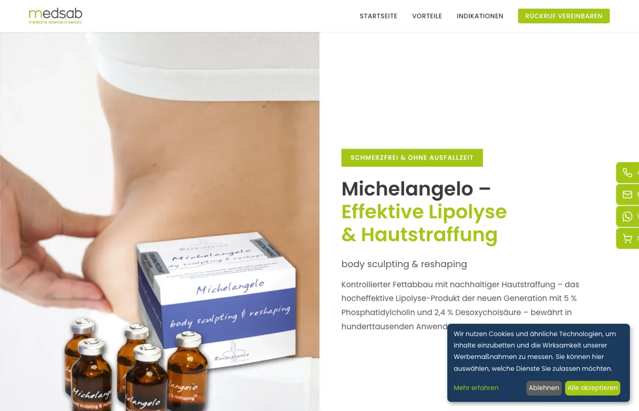 MedSab Produkt-Landingpage