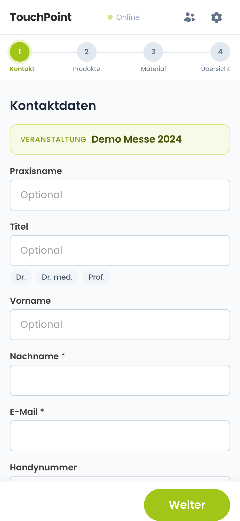 Touchpoint Lead-App