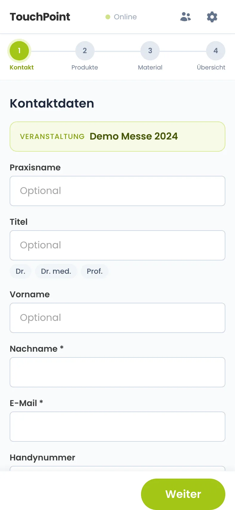 Touchpoint Lead-App